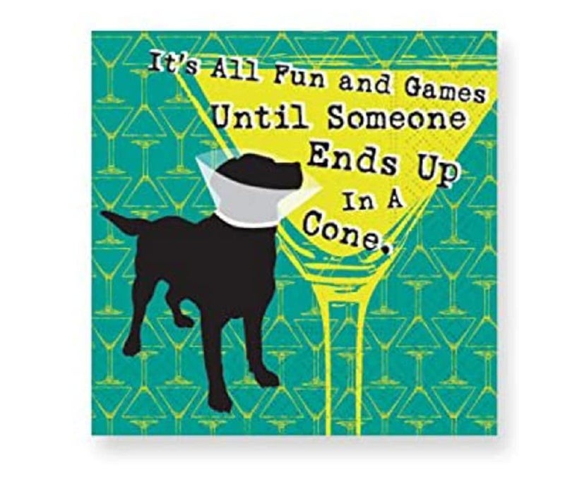 Design Design All Fun & Games Cocktail Napkins, Multicolor